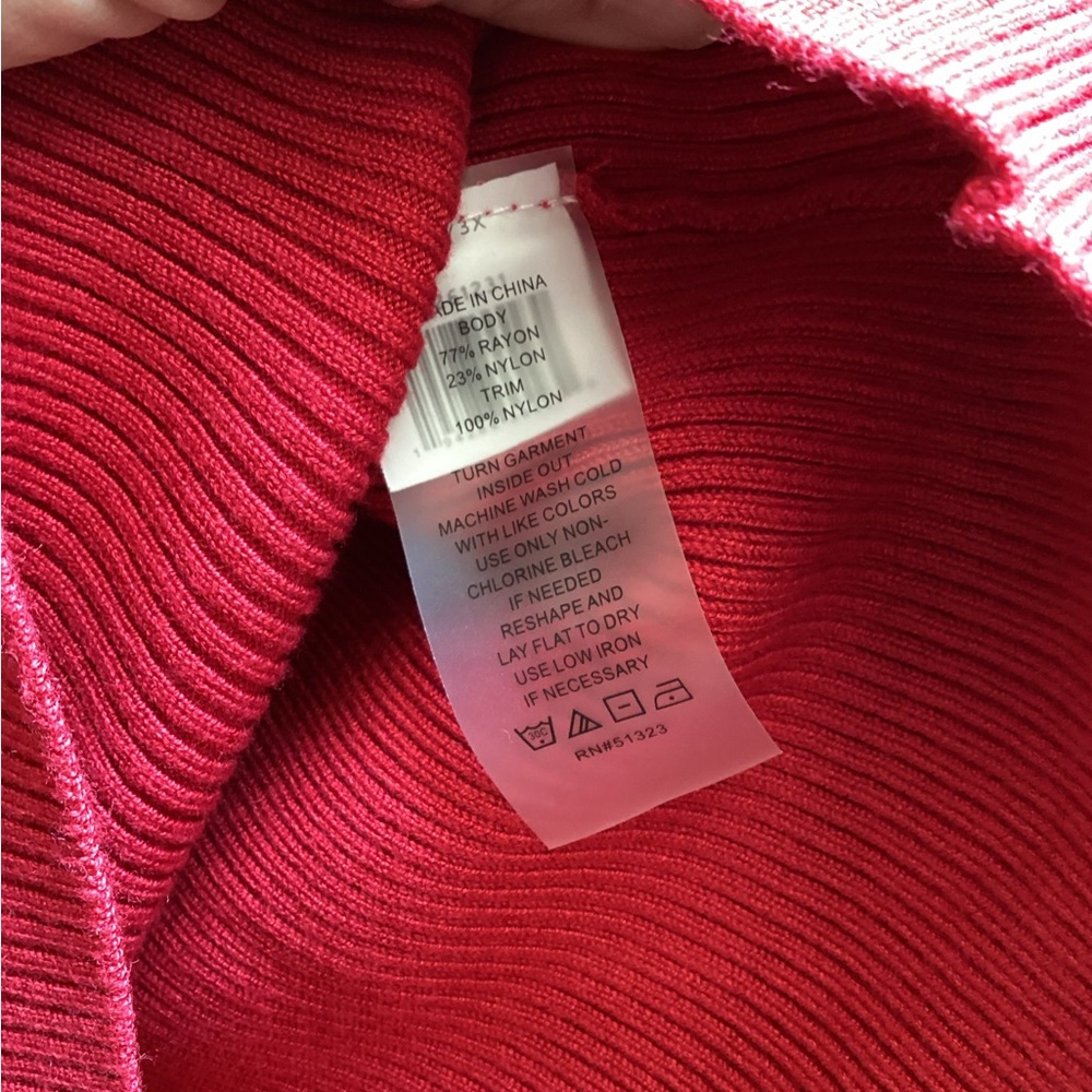 NWT Vince Camuto Long Sleeve Mock Neck Swearer Sz 3X - Picture 4 of 6